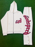 GODSPEED OG LOGO SWEATSUIT CREAM/RED