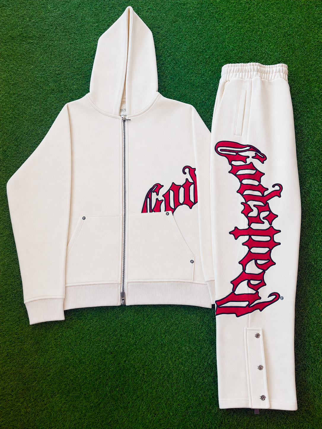GODSPEED OG LOGO SWEATSUIT CREAM/RED